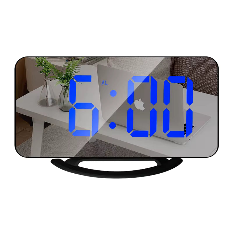 Modern LED Digital Alarm Desk Clock with USB Charging and Backlight Function Plastic Material Household Use