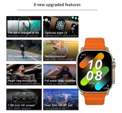 T900 ultra Smart Watch 2.09 Big Inches Infinite Display Hiwatch PRO Wireless Charging Series 9 Inteligente Heart Rate BT Call