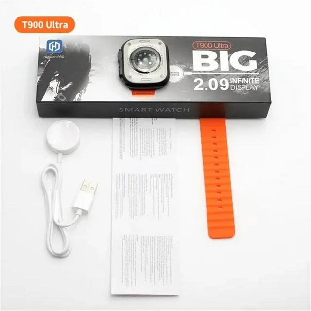 T900 ultra Smart Watch 2.09 Big Inches Infinite Display Hiwatch PRO Wireless Charging Series 9 Inteligente Heart Rate BT Call
